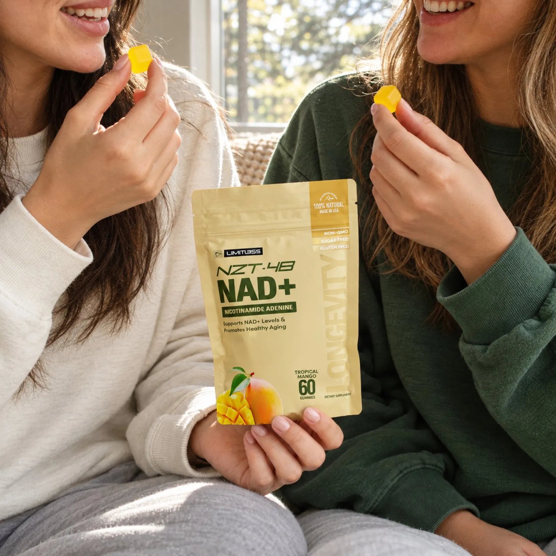 Friends sharing gummies