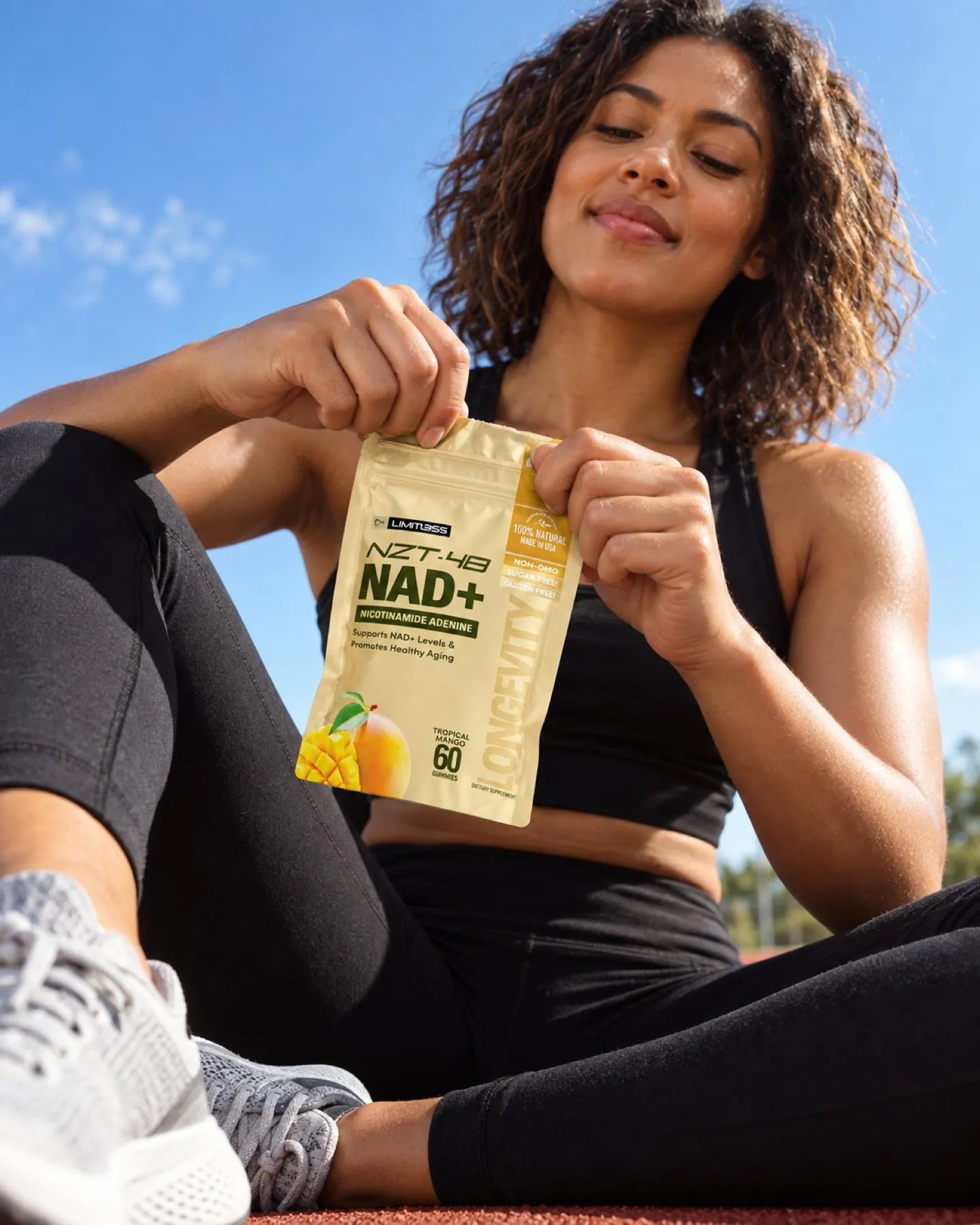 Opening the pouch outdoors