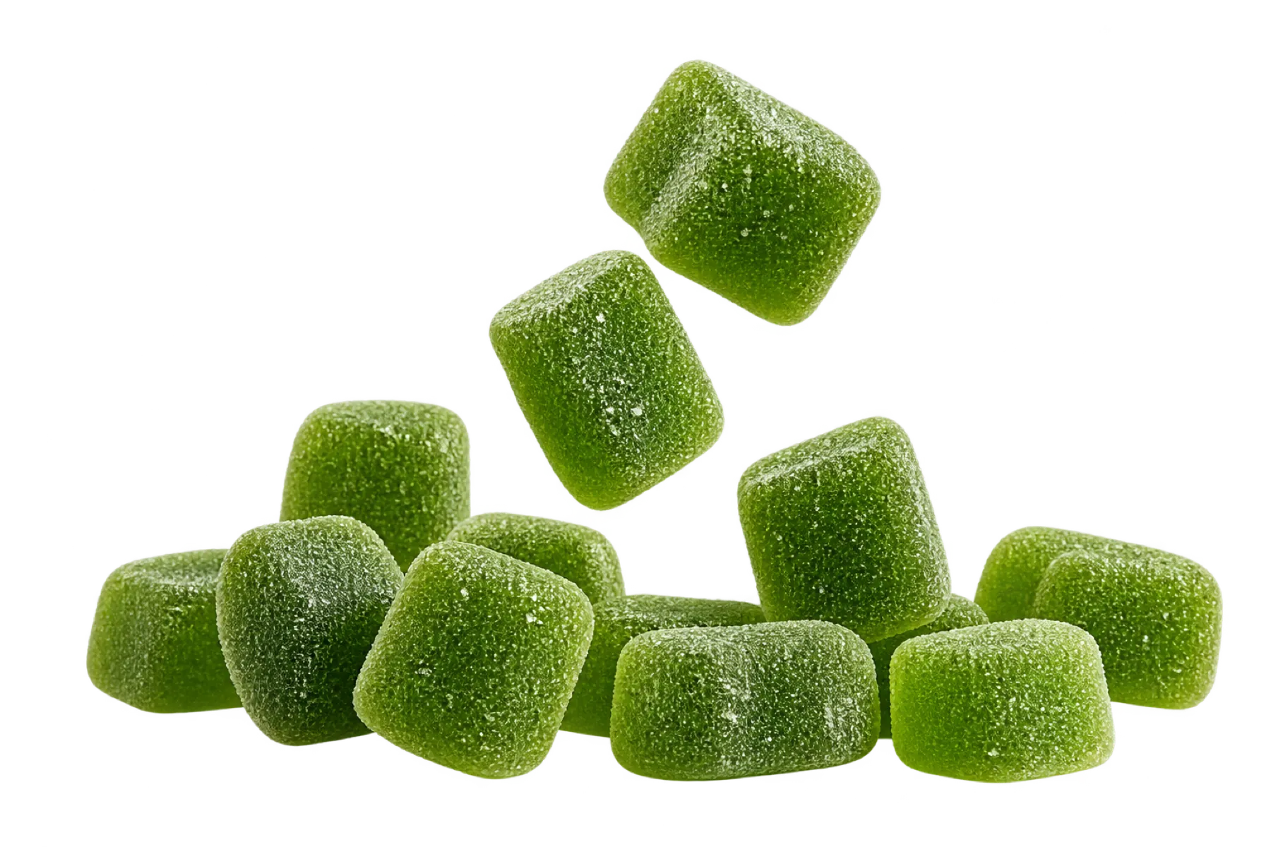 A pile of Super Greens gummies